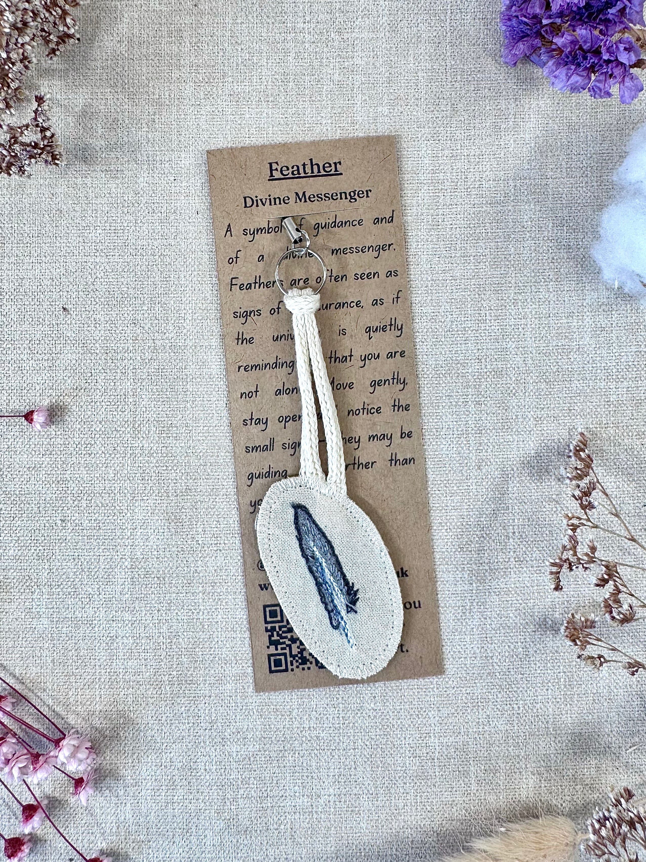 Feather "Guidance" Talisman Phone Charm