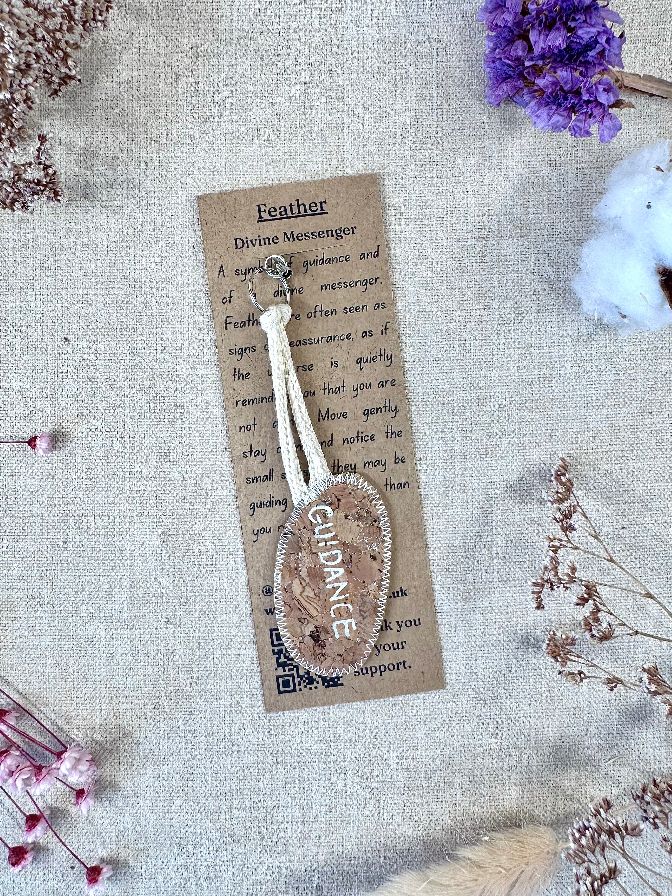 Feather "Guidance" Talisman Phone Charm