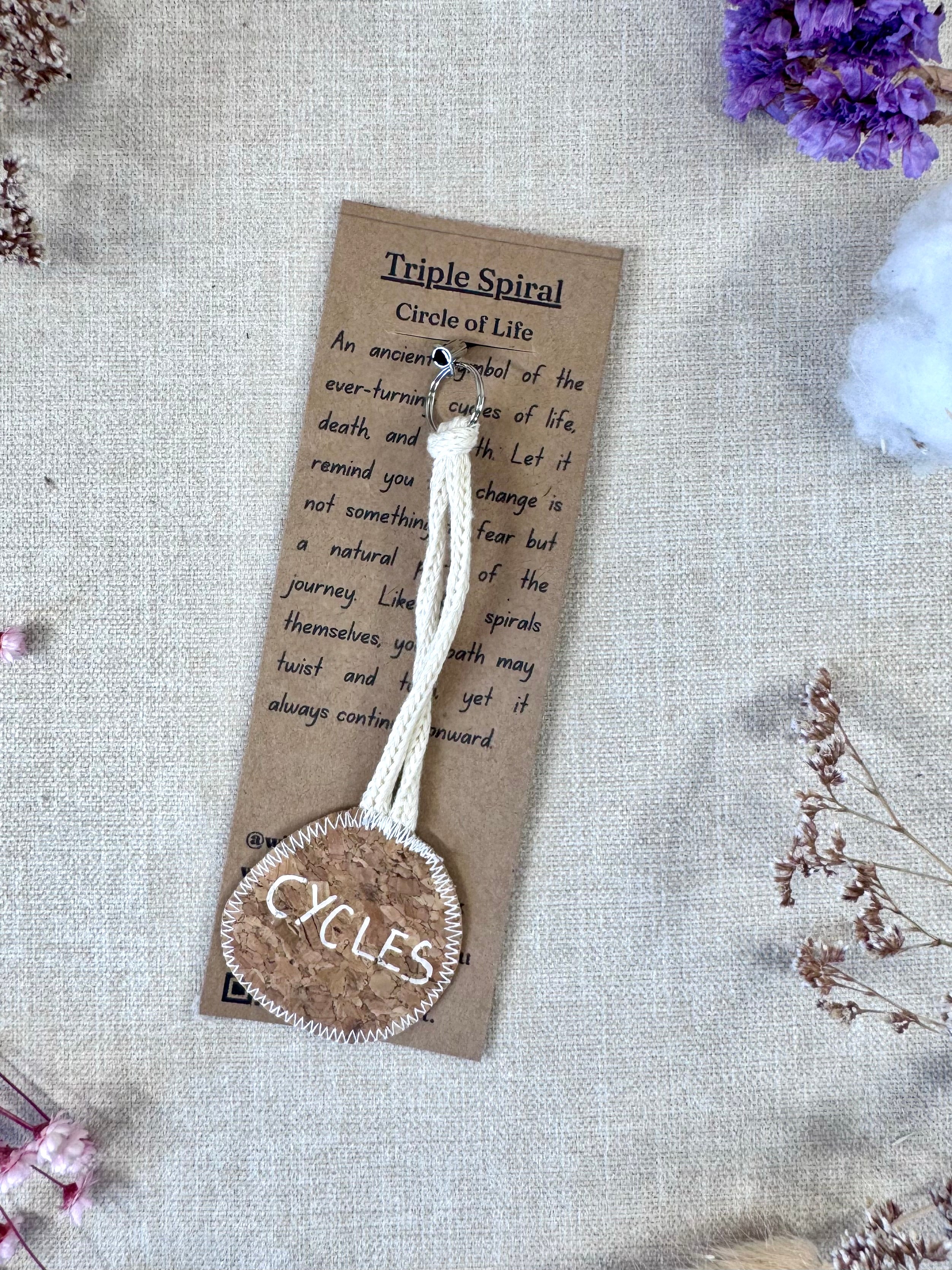 Triple Spiral "Cycles" Talisman Phone Charm