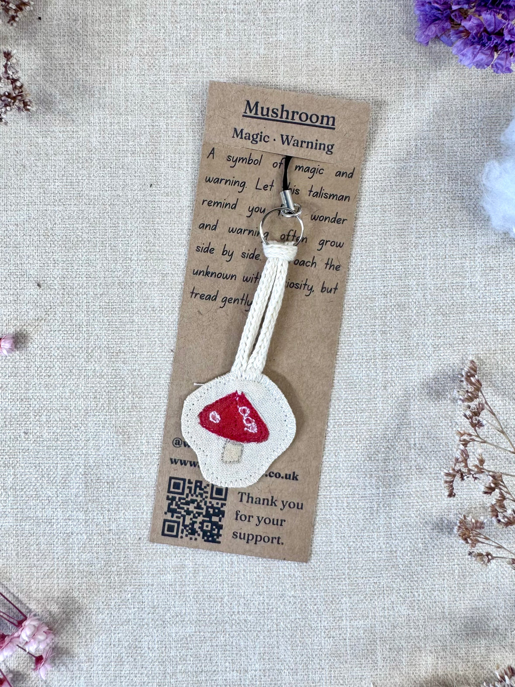 Mushroom "Magic" Talisman Phone Charm