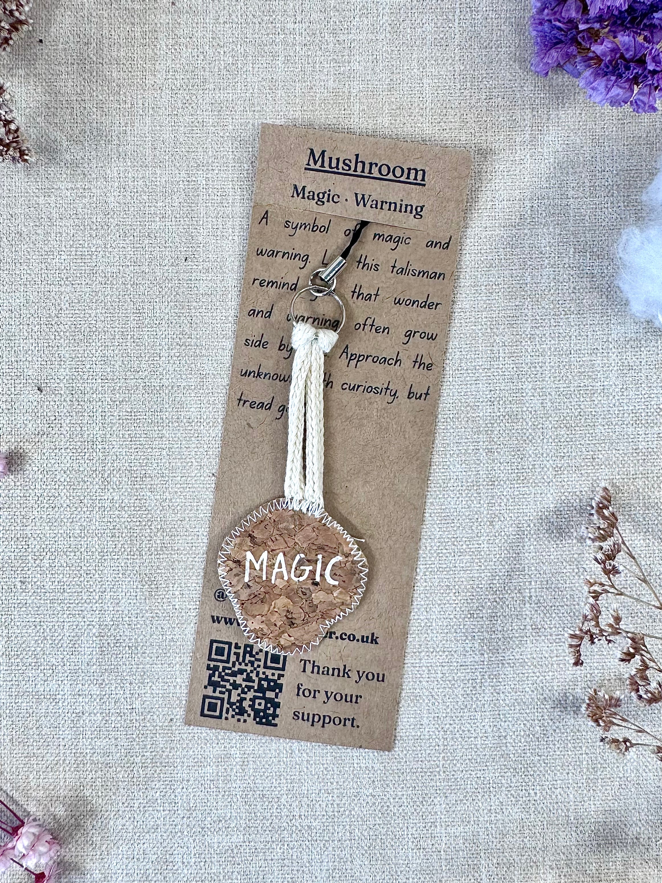 Mushroom "Magic" Talisman Phone Charm