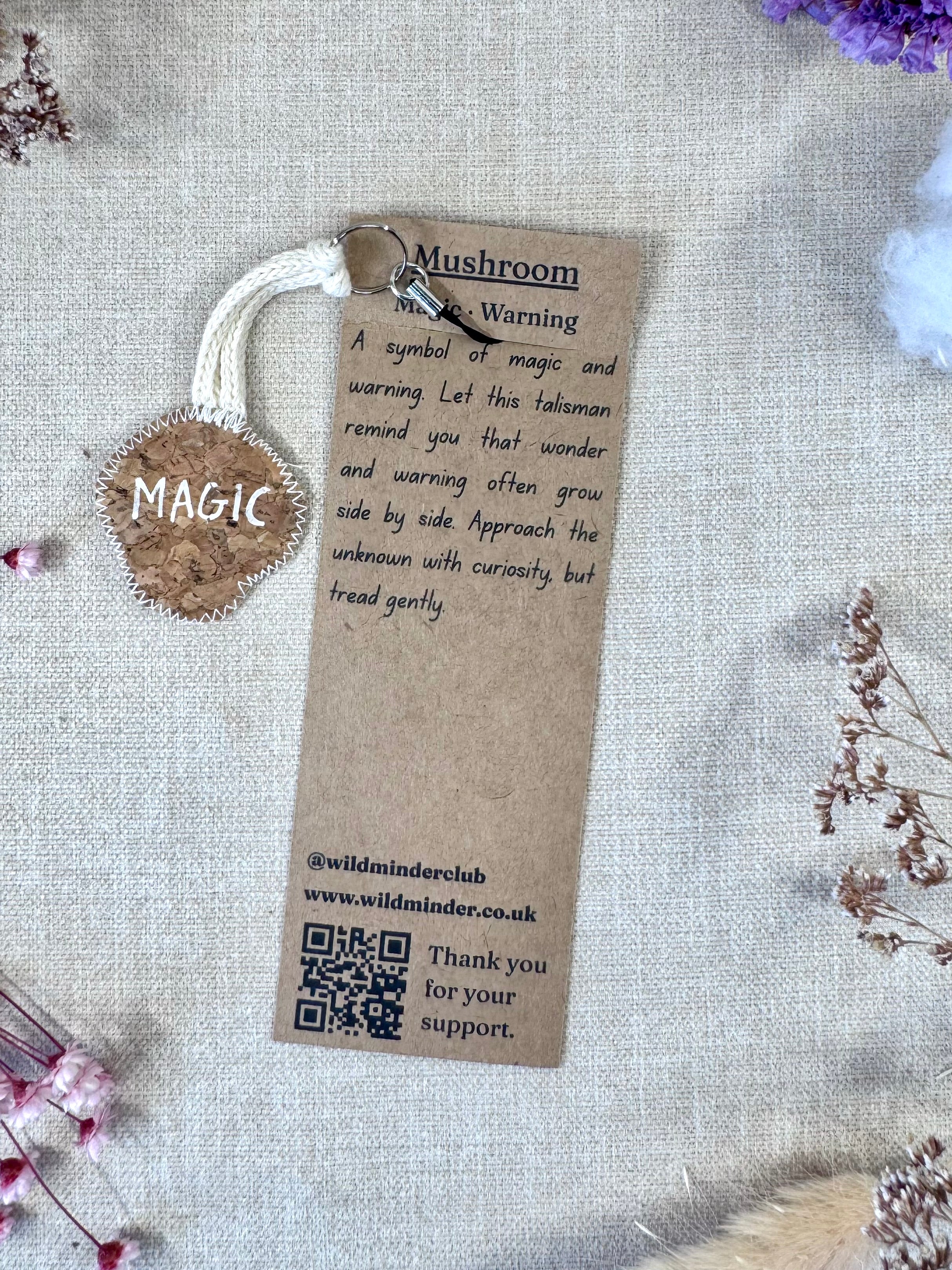 Mushroom "Magic" Talisman Phone Charm
