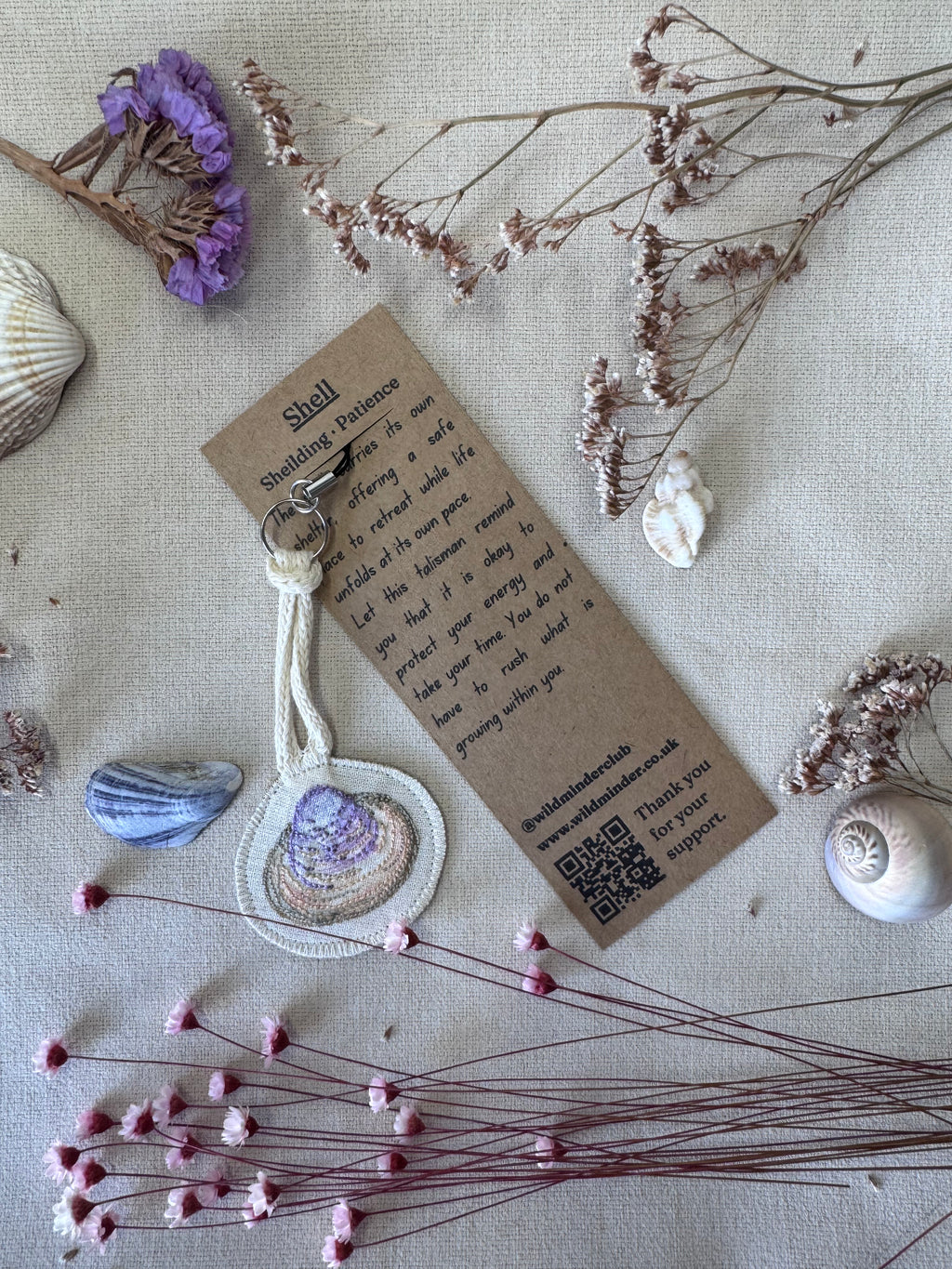 Clam Shell "Protection" Talisman Phone Charm