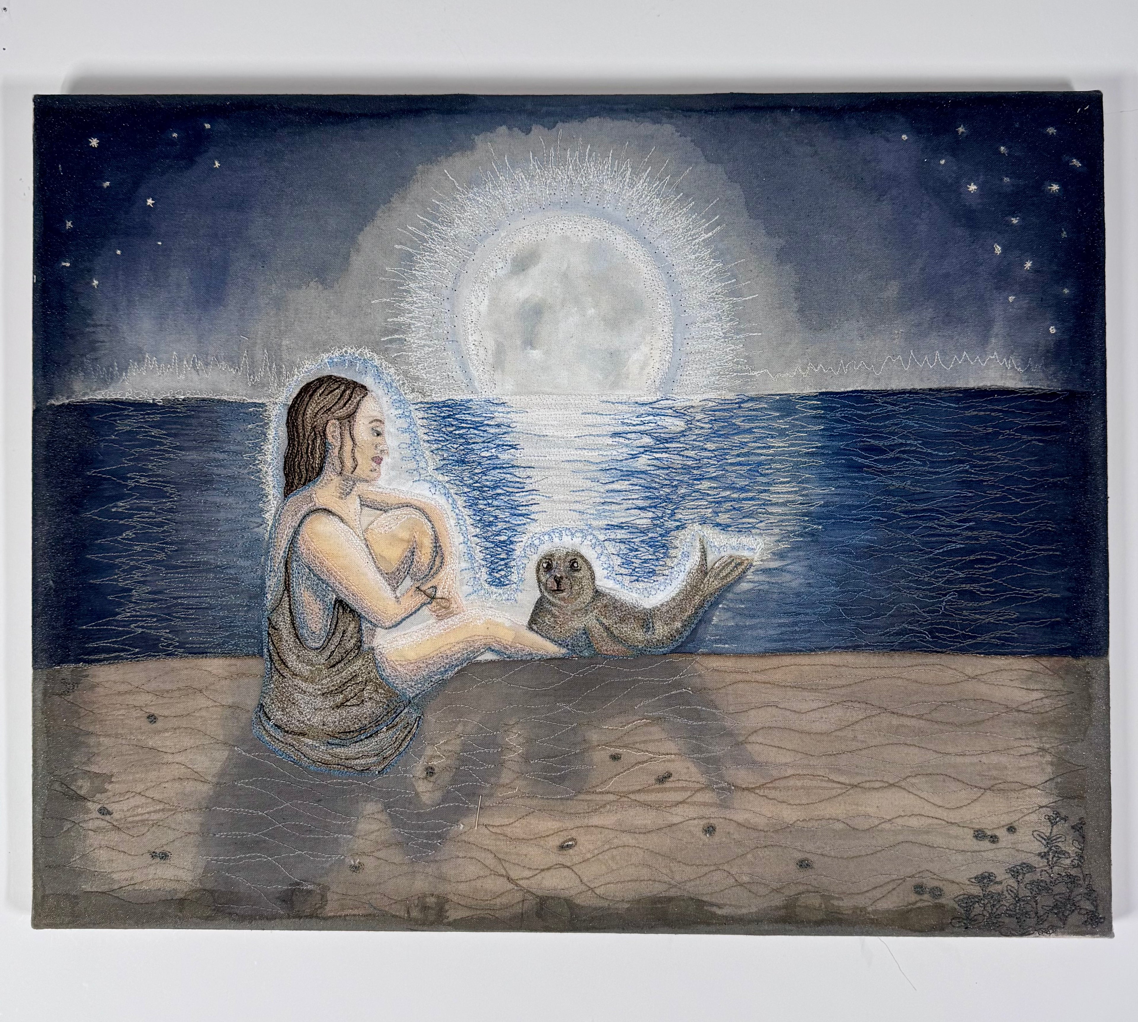 Selkie Woman "Belonging" Original Textile Artwork
