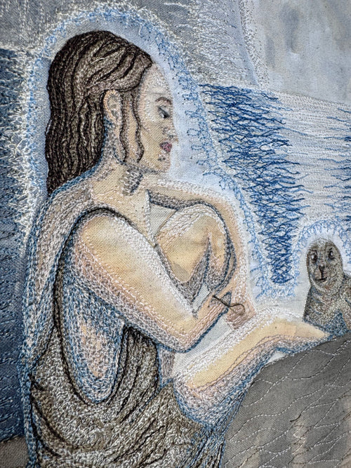 Selkie Woman "Belonging" Original Textile Artwork
