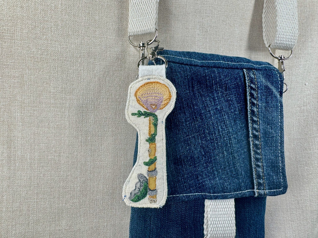Selkie “Seal Key - True Nature Unlocked” Talisman – Free Motion Embroidered Patch / Bag Charm image 9