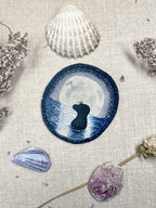 Selkie “True Nature” Talisman – Free Motion Embroidered Patch / Bag Charm - Iron-on Patch image