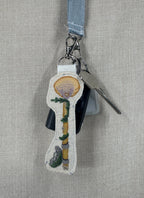 Selkie “Seal Key - True Nature Unlocked” Talisman – Free Motion Embroidered Patch / Bag Charm image 6