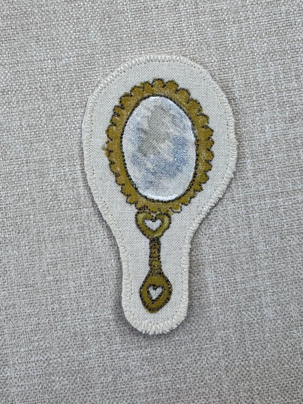 Daffodil Narcissus “Self Love” Talisman – Free Motion Embroidered Patch / Bag Charm image