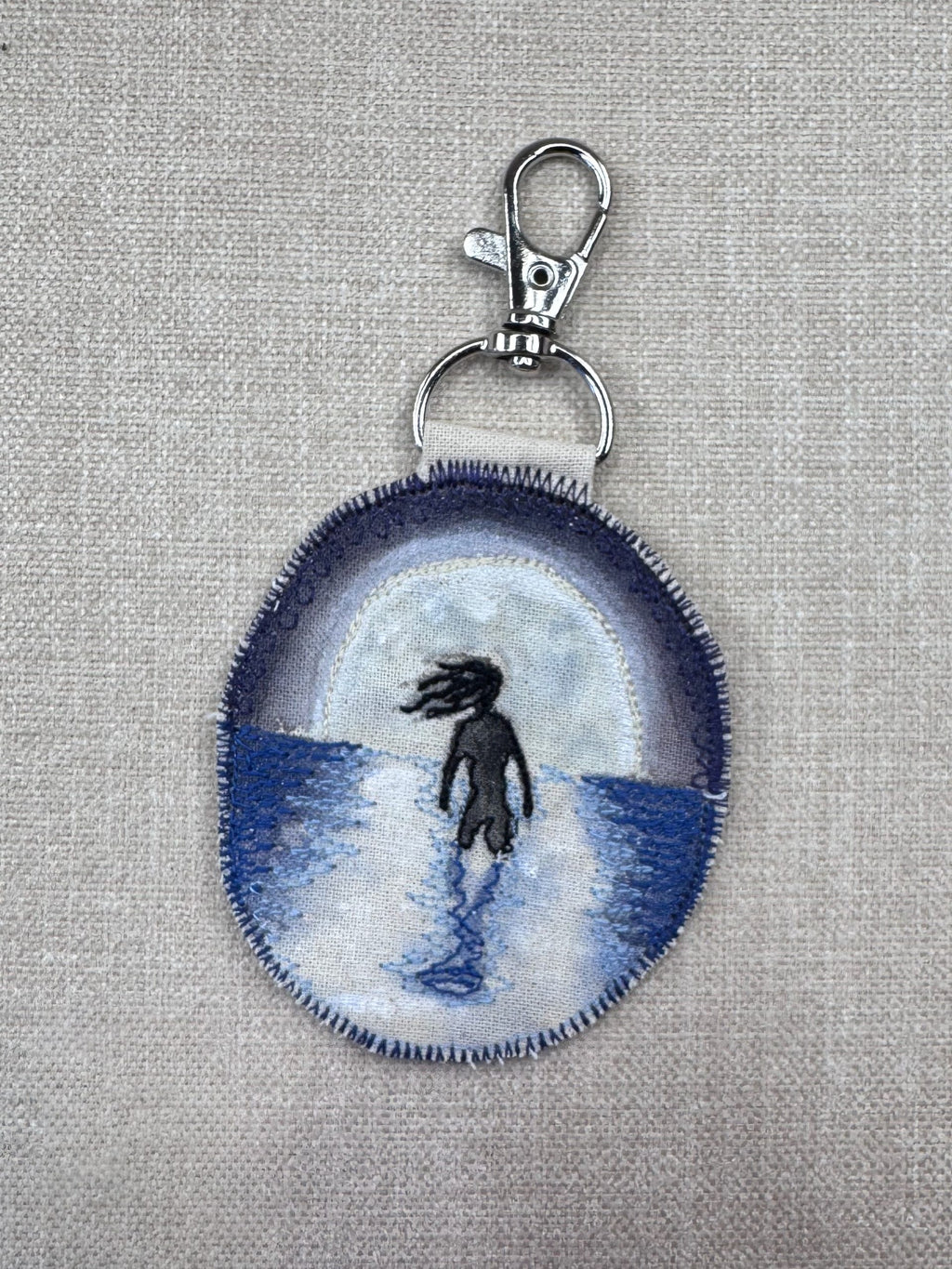 Selkie “Shapeshift” Talisman – Free Motion Embroidered Patch / Bag Charm image 5