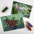 Peacock Butterfly Embroidery Print - "Protection" image 1