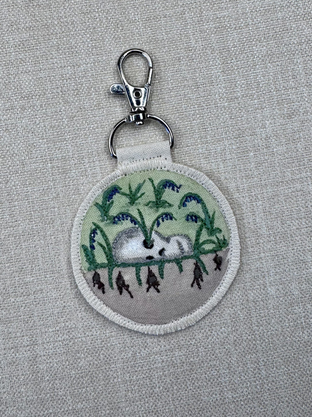 Bluebell “Magic” Talisman – Free Motion Embroidered Patch / Bag Charm image