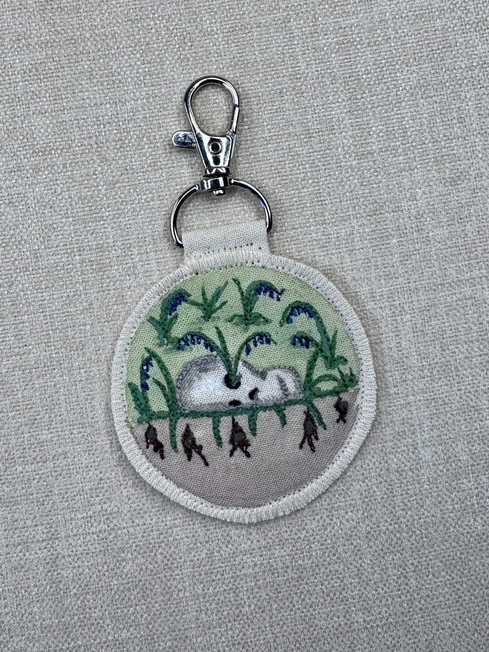 Bluebell “Magic” Talisman – Free Motion Embroidered Patch / Bag Charm image 5