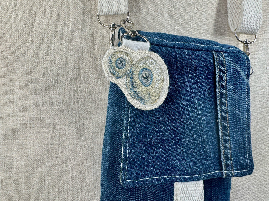 Selkie “Time Passing - Barnacles” Talisman – Free Motion Embroidered Patch / Bag Charm image 2