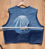 Selkie “Seal – Freedom” Wearable Art – Upcycled oversized denim Gilet image 15