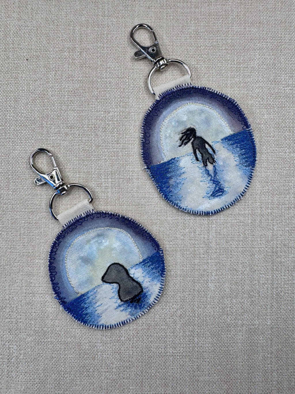 Selkie “Shapeshift” Talisman – Free Motion Embroidered Patch / Bag Charm image 6