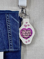 Daisy “He Loves Me, He Loves Me Not” Talisman – Free Motion Embroidered Patch / Bag Charm image 6