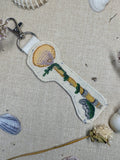 Selkie “Seal Key - True Nature Unlocked” Talisman – Free Motion Embroidered Patch / Bag Charm image 0