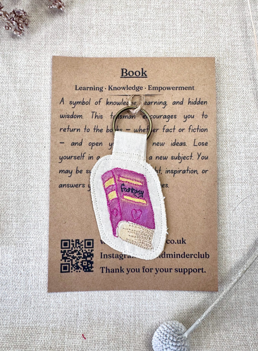 Fantasy Book Talisman Key Ring image 1