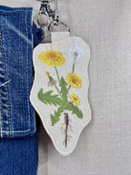 Dandelion “Healing” Talisman – Free Motion Embroidered Patch / Bag Charm image 4