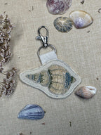 Selkie “The Reminders - Shell” Talismans – Free Motion Embroidered Patch / Bag Charm image 2