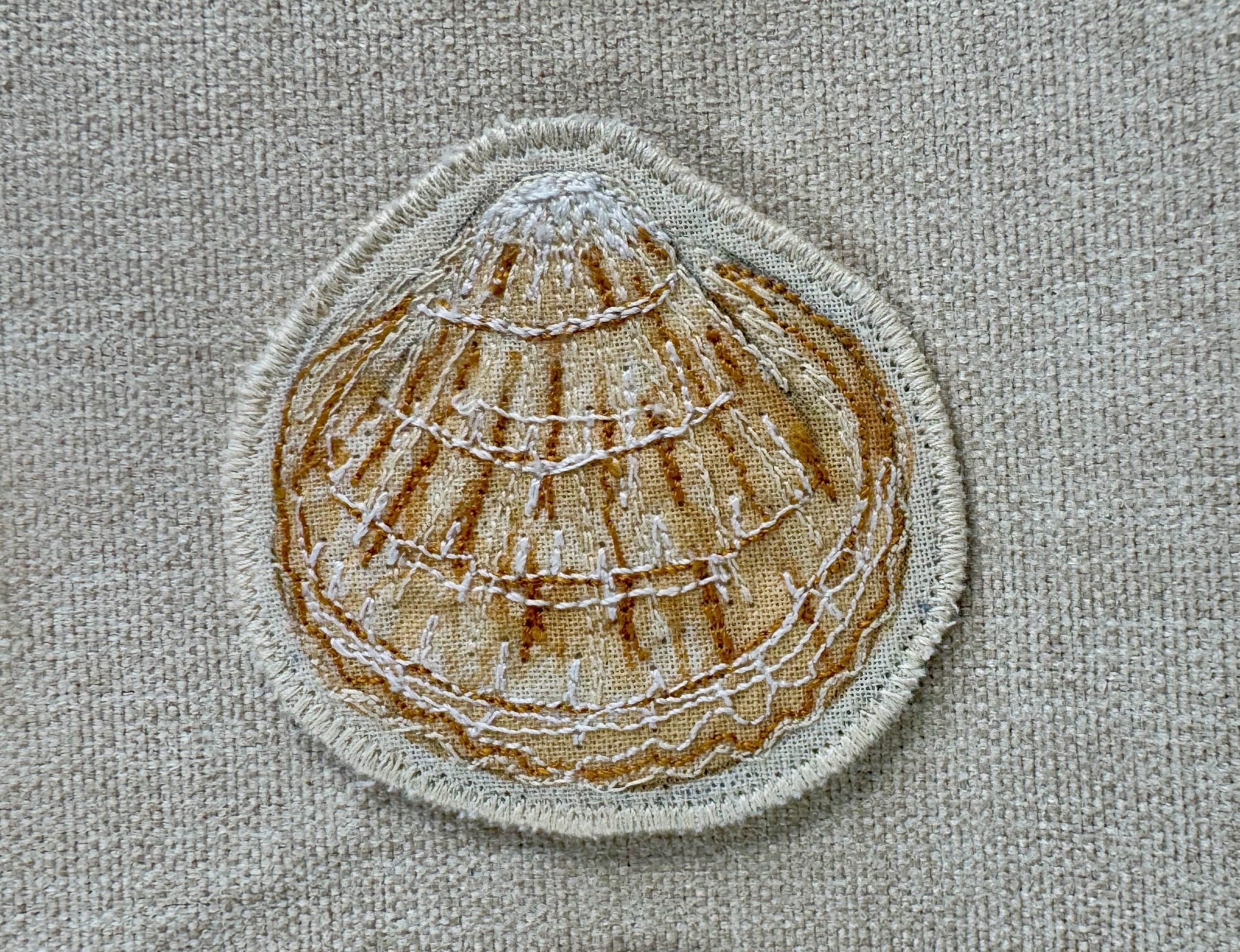 Selkie “The Reminders - Shell” Talismans – Free Motion Embroidered Patch / Bag Charm image
