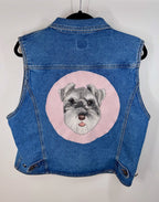 Custom Pet Portrait Commission — Free Motion Embroidered Dog, Cat & Horse Wearable Art - Pre-owned image
