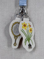 Daffodil Narcissus “Self Love” Talisman – Free Motion Embroidered Patch / Bag Charm image 4
