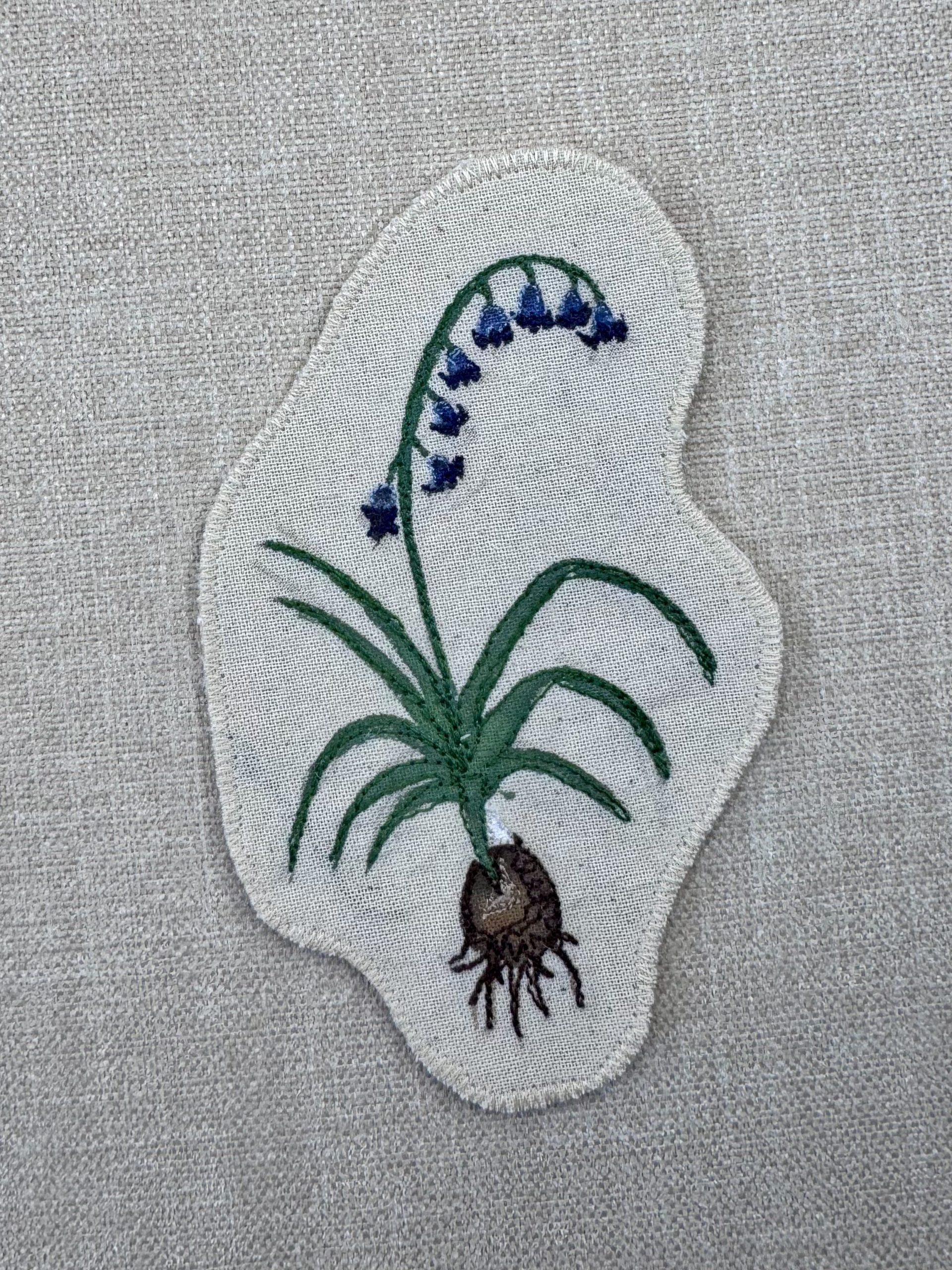 Bluebell “Magic” Talisman – Free Motion Embroidered Patch / Bag Charm image 2