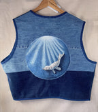 Selkie “Seal – Freedom” Wearable Art – Upcycled oversized denim Gilet image 0