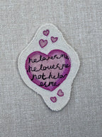 Daisy “He Loves Me, He Loves Me Not” Talisman – Free Motion Embroidered Patch / Bag Charm image