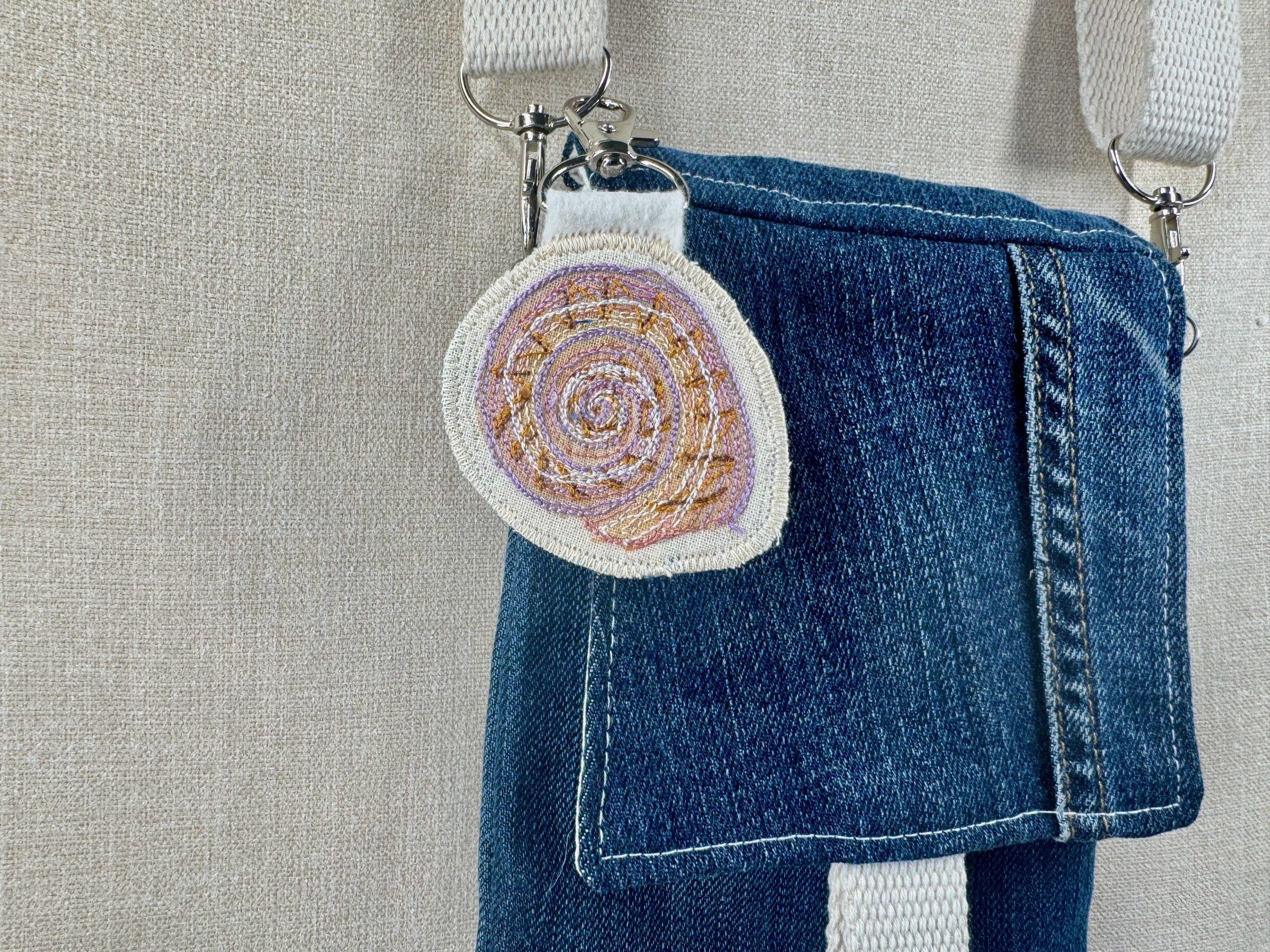 Selkie “The Reminders - Shell” Talismans – Free Motion Embroidered Patch / Bag Charm - Image 7