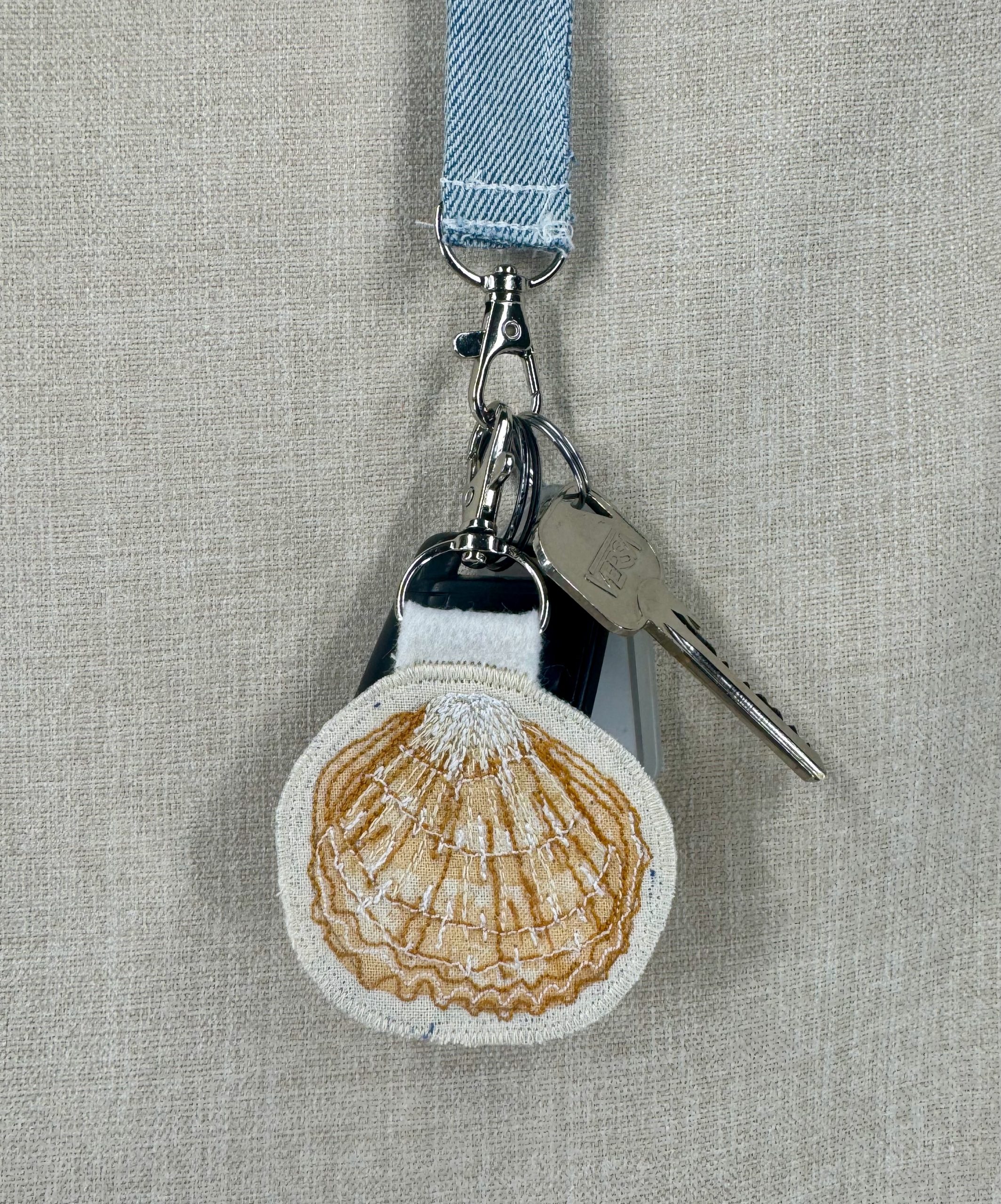 Selkie “The Reminders - Shell” Talismans – Free Motion Embroidered Patch / Bag Charm - Image 17