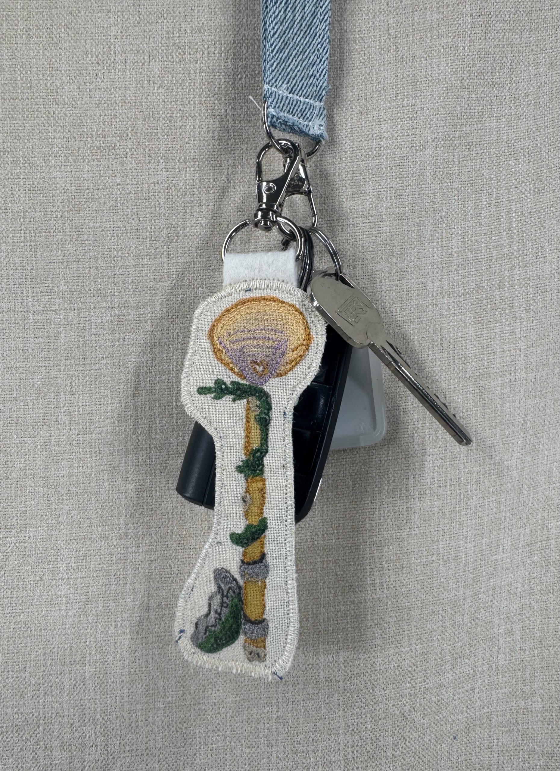 Selkie “Seal Key - True Nature Unlocked” Talisman – Free Motion Embroidered Patch / Bag Charm - Image 7