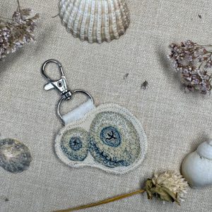 Selkie “Time Passing - Barnacles” Talisman – Free Motion Embroidered Patch / Bag Charm