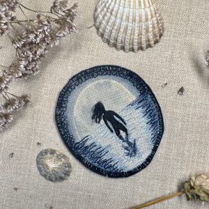 Selkie “Shapeshift” Talisman – Free Motion Embroidered Patch / Bag Charm