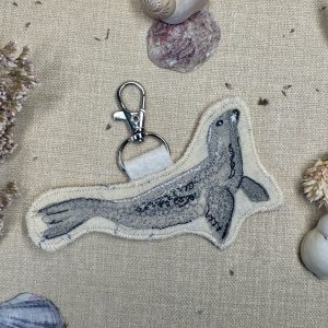 Selkie “Seal – Freedom” Talisman – Free Motion Embroidered Patch / Bag Charm