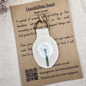A photo of the Dandelion Seed Wish Talisman including its backing card