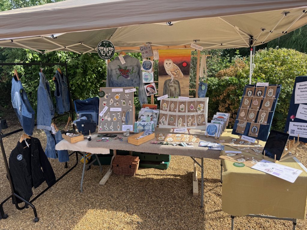 An image of my market set up outdoors on a sunny day