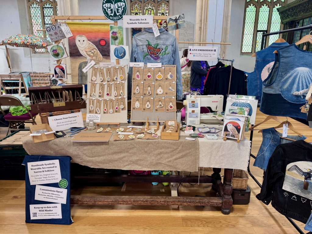 A photo showing the Wild Minder stall set up at the Ipswich Vegan Market Summer 2026