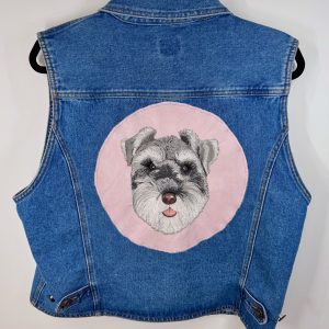 Custom Pet Portrait Commission — Free Motion Embroidered Dog, Cat & Horse Wearable Art